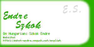 endre szkok business card